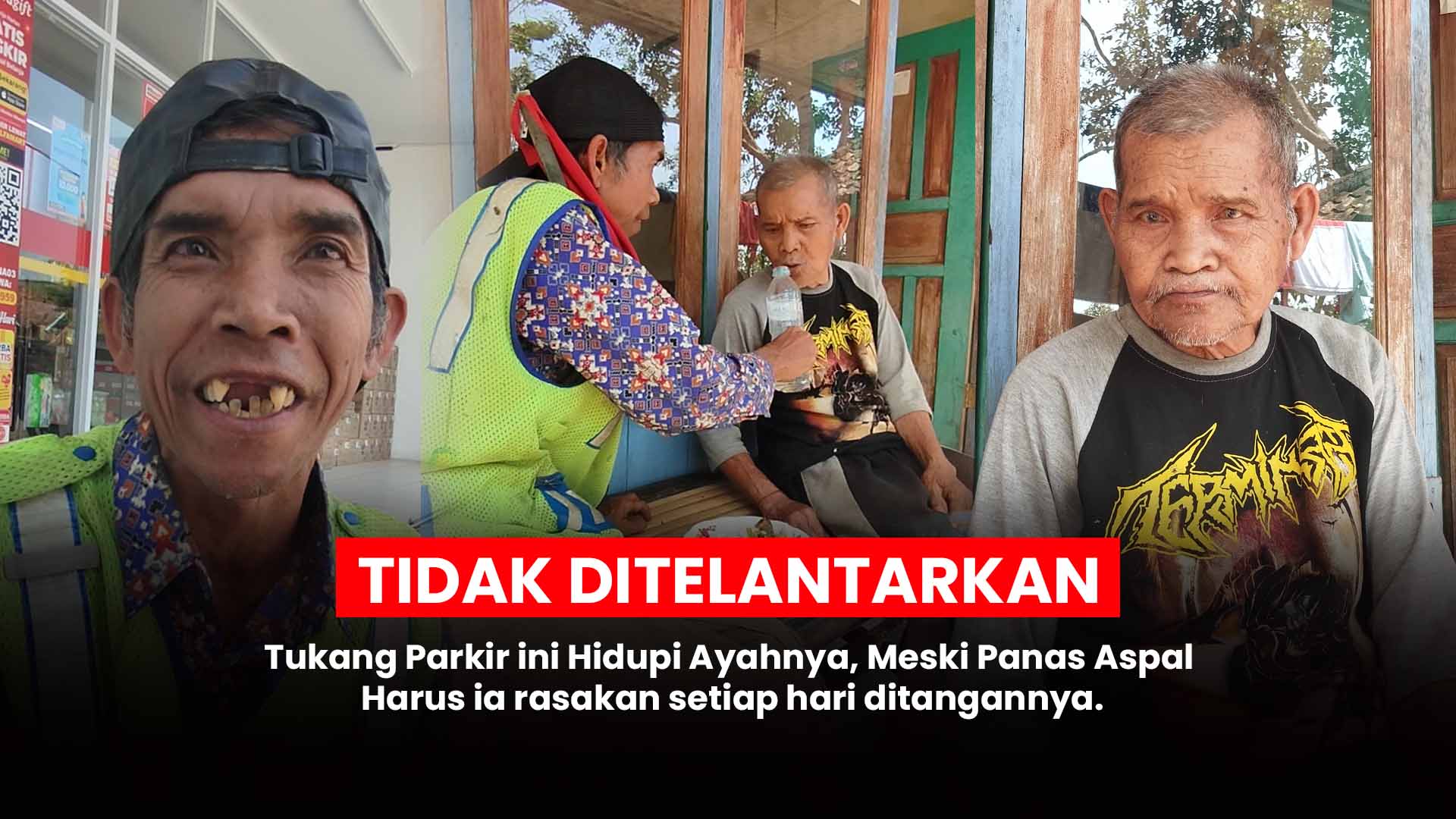 Tangan dan Aspal Jadi Tumpuan Abah Ajang Cari Nafkah Tuk Hidupi Ayah